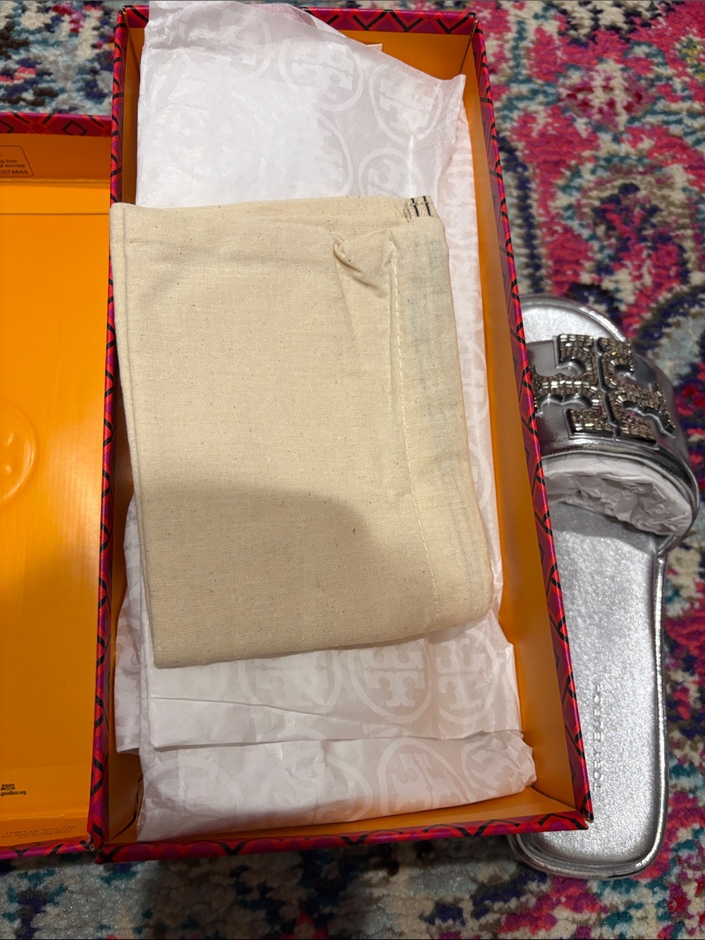Tory Burch Metallic Silver Logo double t logo - Picture 5 of 5